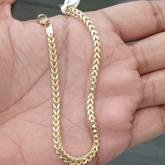 14kt Real Gold Franco Bracelet size 8 inches - Picture 2 of 8